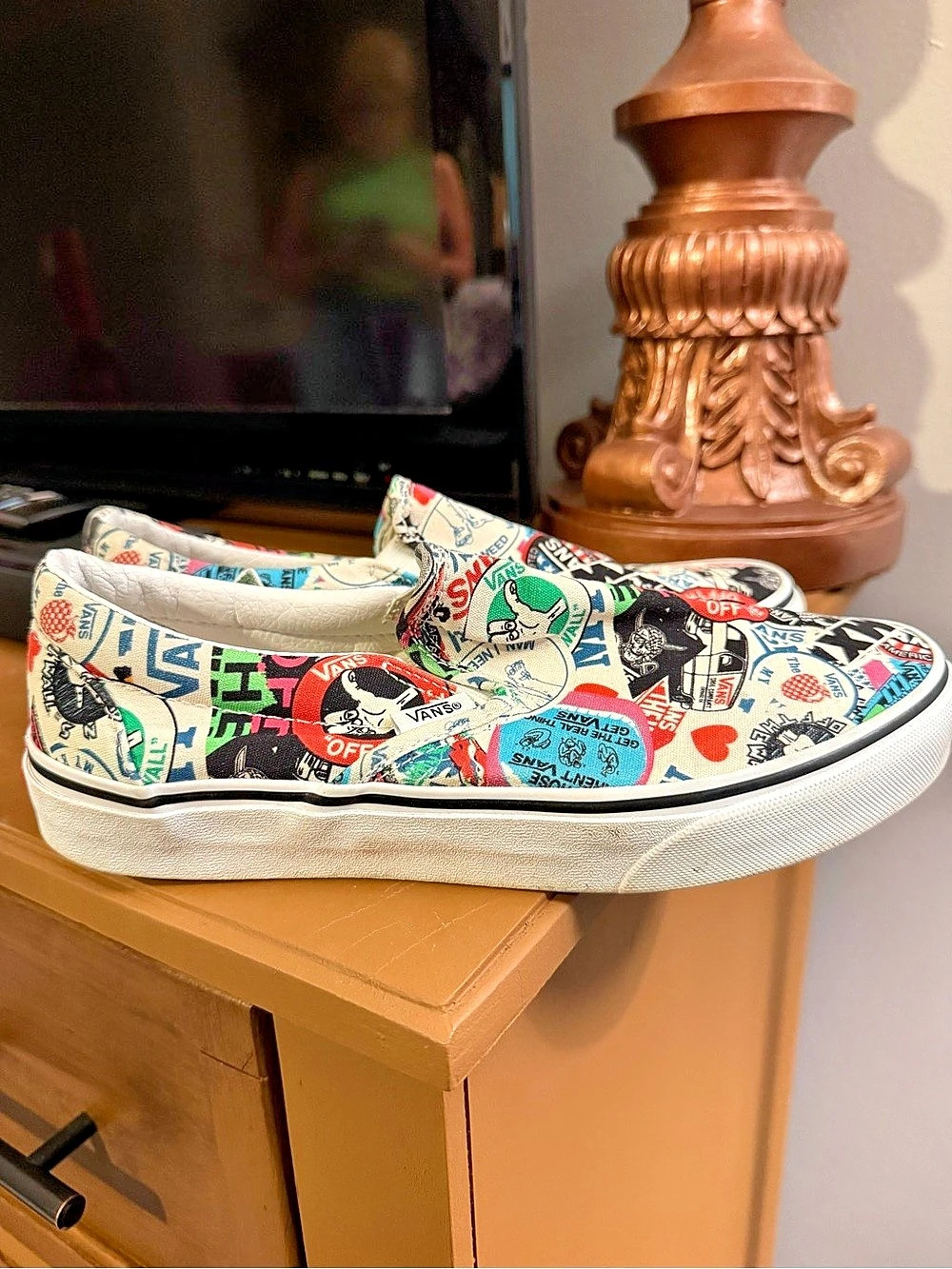 Vans Classic Slip-On Women's Patterned Slip-On Sneakers US 8.5